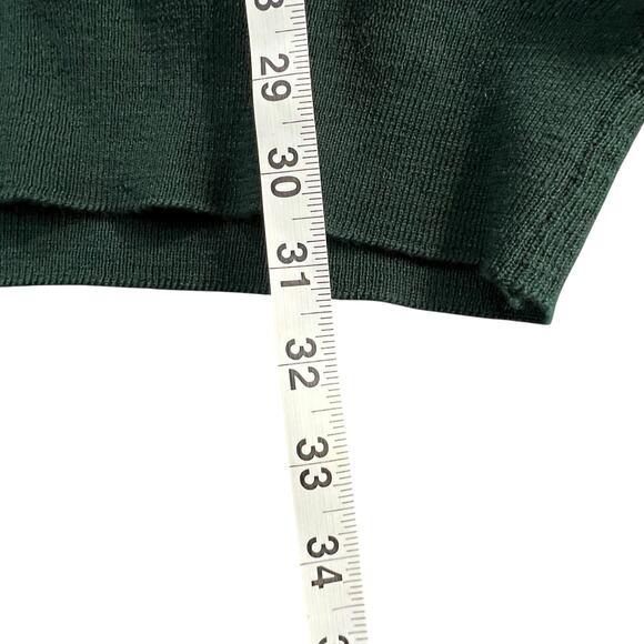 Vintage Burberrys Wool Sweater XL Green V Neck Classic Preppy Old Money England - Picture 7 of 14